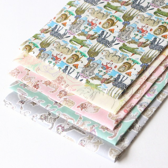 【定形外郵便なら送料無料】◎リバティ・ファブリックスお試しセット◎2025SS カットクロス5枚セット『Organic Tana Lawn(TM) Vol.3』（Pool Party）