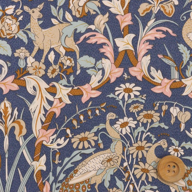 リバティ・ファブリックス タナローン（Joan ジョーン）ブルー【25-3635222・25AU】