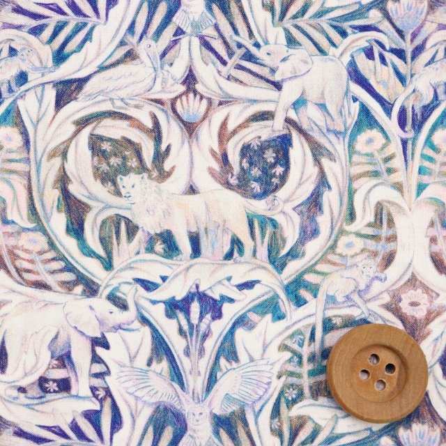 リバティ・ファブリックス タナローン（Valerie ヴァレリー）ブルー【25-3635223・25BU】