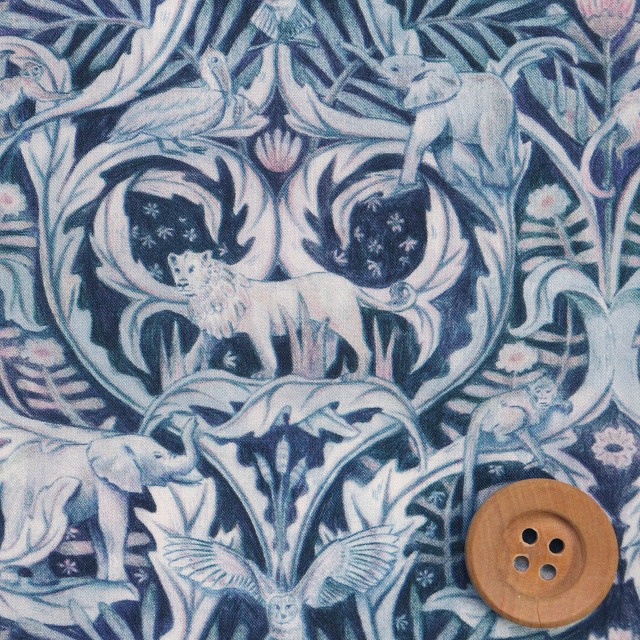 リバティ・ファブリックス タナローン（Valerie ヴァレリー）ネイビー【25-3635223・25CU】