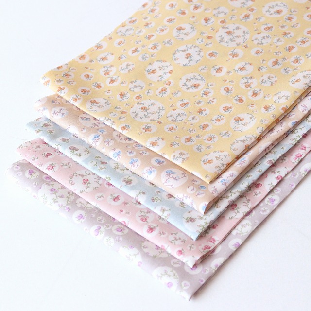 【定形外郵便なら送料無料】◎リバティ・ファブリックスお試しセット◎『Johanna』カットクロス5枚セット【25年サンドウオリジナルカラー】