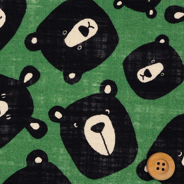 ビッグベアブラザー／グリーン【リネンライクスラブコットン】