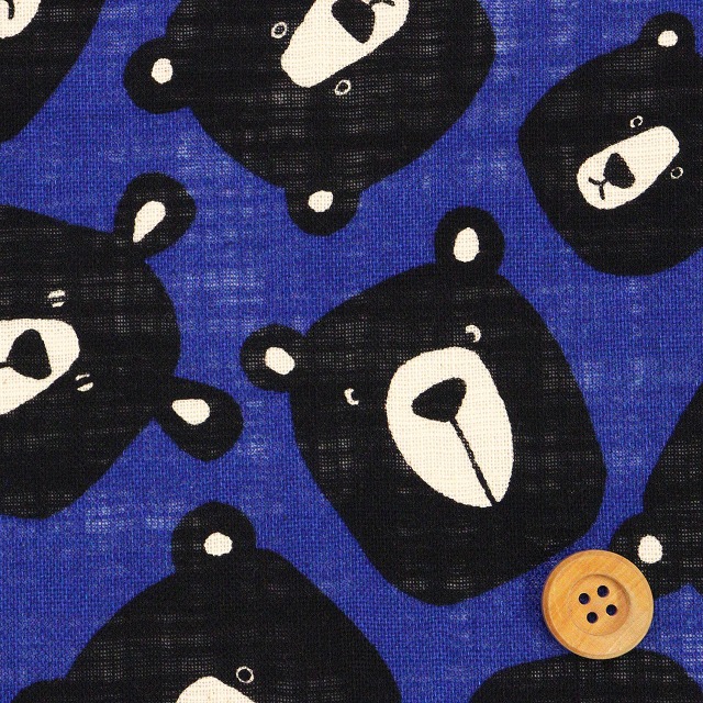 ビッグベアブラザー／ブルー【リネンライクスラブコットン】