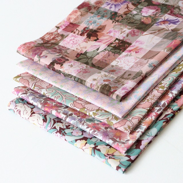 【定形外郵便なら送料無料】◎リバティ・ファブリックスお試しセット◎2025AW カットクロス5枚セット『FROM THE STUDIO』（Archive Gingham/Flower）