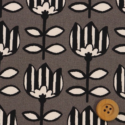 チューリポップ／グレー地【オックス生地】