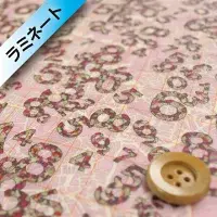リバティ・ファブリックス タナローン【ラミネート加工】 （Number Town ナンバー・タウン）ピンク／20cm【 DC28821・J15D】