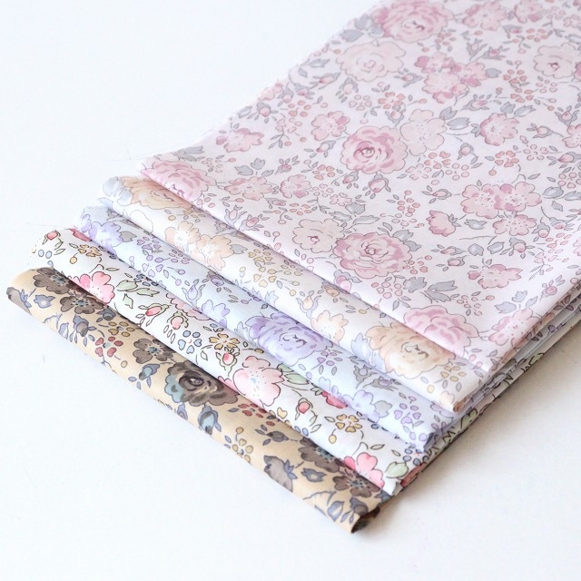 【定形外郵便なら送料無料】◎リバティ・ファブリックスお試しセット◎『Felicite』カットクロス5枚セット【25年サンドウオリジナルカラー】