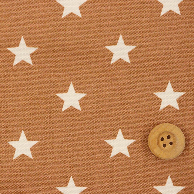 ユーズドライク星柄／オレンジ【オックス生地】