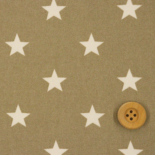 ユーズドライク星柄／ベージュ【オックス生地】