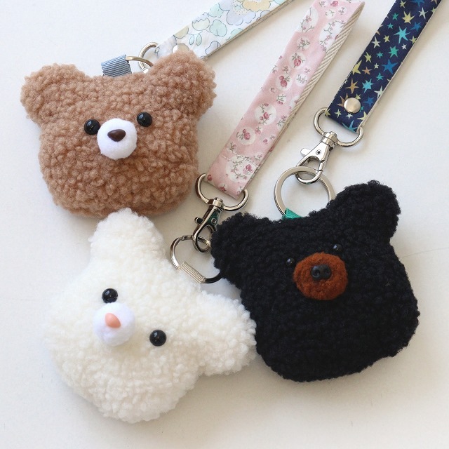 ◎手縫いで簡単◎くまのストラップ【キット】リバティ・ファブリックス使用