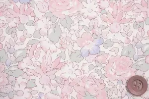 【サンドウオリジナルカラー】リバティ・ファブリックス タナローン（Powis ポウィス）シフォンピンク／40cm【83-333118・J22B】