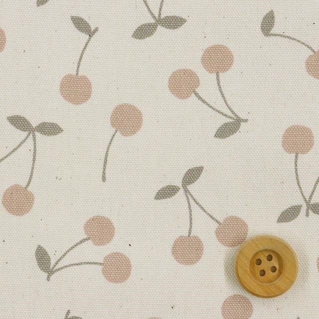 スモーキーチェリー／生成り【オックス生地】