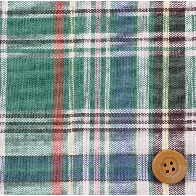 先染めタータンチェック／グリーン