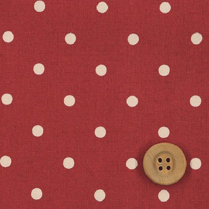 スレンドット／レッド【ブロード生地】