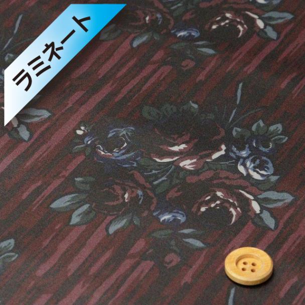 【サンドウ限定柄】リバティ・ファブリックス タナローン【ラミネート加工】（Rose Swag ローズ・スワッグ）ロマンスローズ【DC34607・J25A】