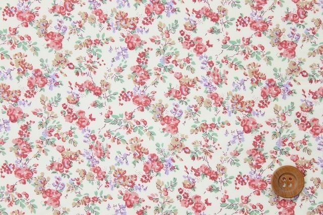 【サンドウ限定復刻色】リバティ・ファブリックス タナローン（Moon moth ムーン・モス）ピンク／40cm【8883225・WE】