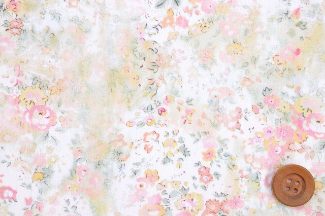 【サンドウオリジナルカラー】リバティ・ファブリックス タナローン生地（Umbria アンブリア）オレンジサンシャイン／40cm【12-3632186・J24A】