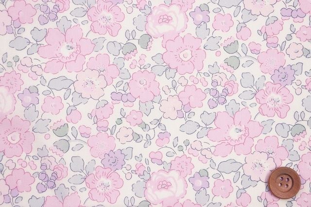 【サンドウオリジナルカラー】リバティプリント タナローン（Betsy ベッツィ）ナデシコピンク／50cm【3332019・J21L】