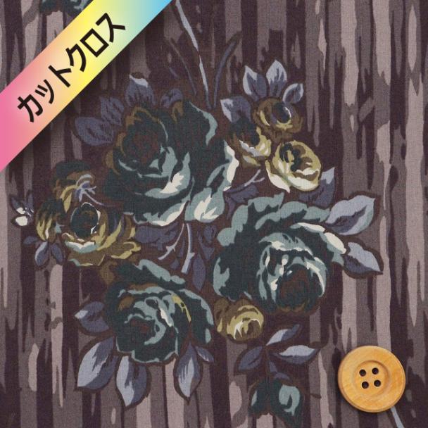 【サンドウ限定柄】リバティ・ファブリックス タナローン（Rose Swag ローズ・スワッグ）アッシュジェイド【DC34607・J25B】カットクロス
