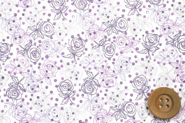 【サンドウオリジナルカラー】リバティ・ファブリックス  タナローン（Darcie ダーシー）ノブレスパープル／60cm【12-3632251・J23A】