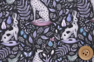 【サンドウオリジナルカラー】リバティ・ファブリックス  タナローン（Catherine Rowe キャサリン・ロウ）プリュノワール／30cm【20-36302200・J23A】