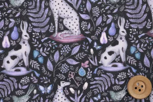 【サンドウオリジナルカラー】リバティ・ファブリックス  タナローン（Catherine Rowe キャサリン・ロウ）プリュノワール／30cm【20-36302200・J23A】