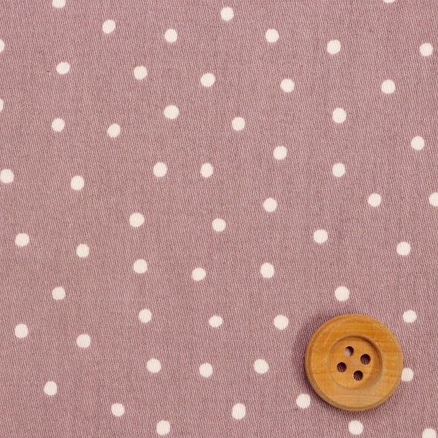 エアータンブラードット柄／ベージュピンク【綿サテン生地】