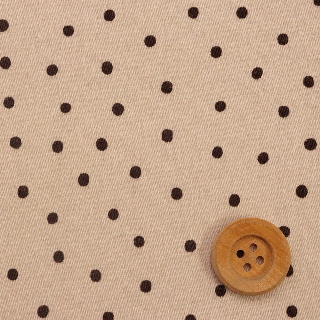 エアータンブラードット柄／カフェオレ【綿サテン生地】