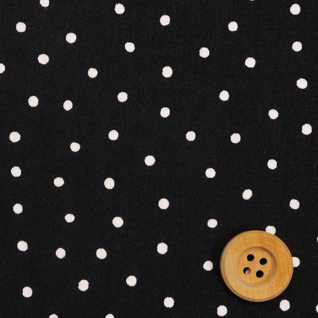 エアータンブラードット柄／ブラック【綿サテン生地】