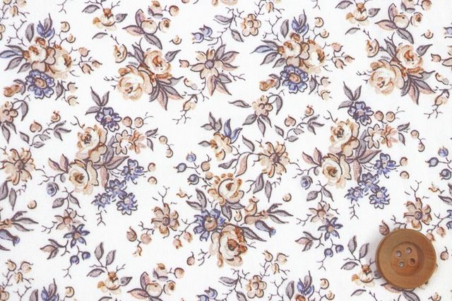 【サンドウ限定柄】リバティ・ファブリックス タナローン（Love Posies ラブ・ポージーズ）オレンジポプリ／30cm【DC33982L140・J24C】