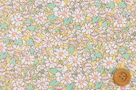 【サンドウオリジナルカラー】リバティ・ファブリックス タナローン（AliceW アリスW）クリーミーイエロー／40cm【15-3635152・J17A】