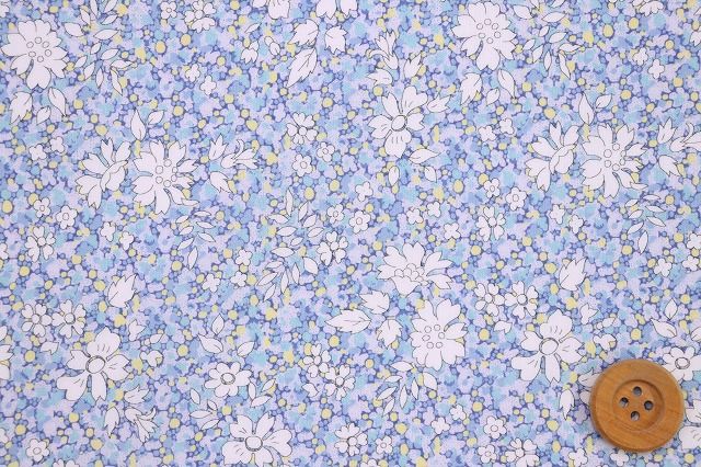 リバティ・ファブリックス タナローン（Capel Pepper カペル・ペッパー）ブルー／40cm【22-1222206/XE】