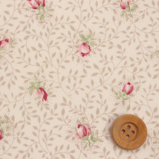 rose and ivy　ローズアンドアイビー／ピンク【シャーティング生地】