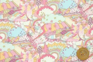 【サンドウオリジナルカラー】リバティ・ファブリックス タナローン516（Land of Dreams ランド・オブ・ドリームス）シュガーピンク／50cm【17-36371101・J16A】