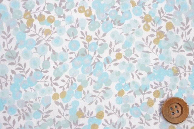 【サンドウオリジナルカラー】リバティ・ファブリックス タナローン（Wiltshire ウィルトシャー）シャボンミント／50cm【3339009・J21H】