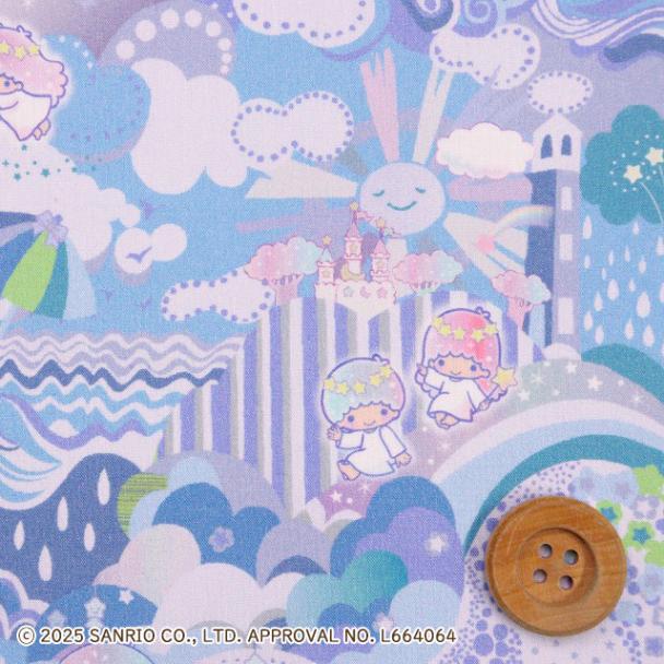 リトルツインスターズ×リバティ・ファブリックス タナローン（Enchanted Land エンチャンテッド・ランド）ブルー【DC35398・J25B】