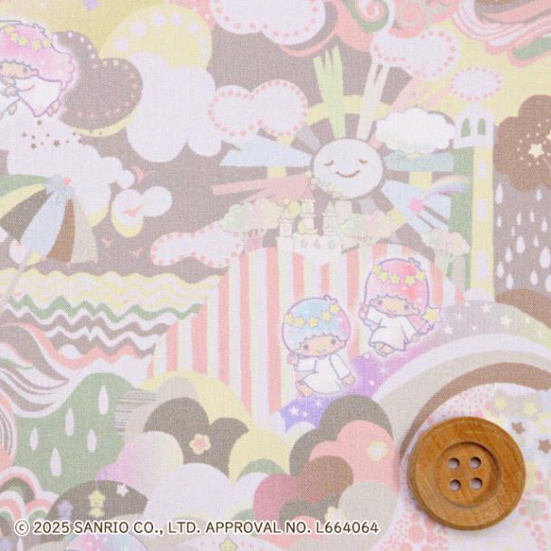 リトルツインスターズ×リバティ・ファブリックス タナローン（Enchanted Land エンチャンテッド・ランド）イエロー＆ベージュ【DC35398・J25C】