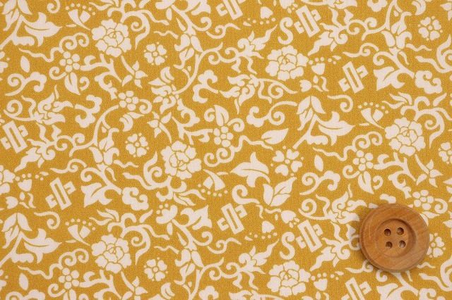 リバティ・ファブリックス タナローン（Gilbert ギルバート）イエロー／50cm【19-3639227・19AT】