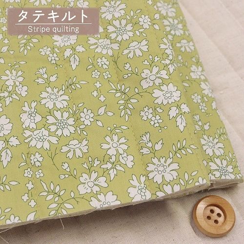 リバティ・ファブリックス タナローン【縦キルト】（Capel カペル）ライトグリーン／40cm【3333055・SE】