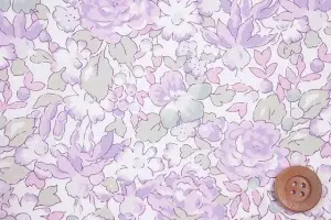 【サンドウオリジナルカラー】リバティ・ファブリックス タナローン（Powis ポウィス）ムースラベンダー／30cm【83-333118・J22A】
