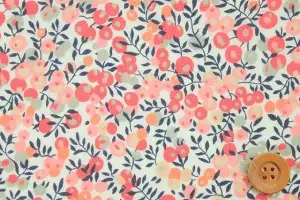 【国産/サンドウ限定販売色】リバティ・ファブリックス タナローン449（Wiltshire ウィルトシャー）クラシックピンク／30cm【3339009・Ｄ】