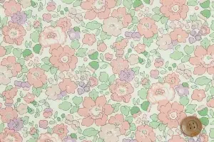 【サンドウオリジナルカラー】リバティ・ファブリックス タナローン17（Betsy ベッツィ）スモーキーピンク／50cm【3332019・J16B】