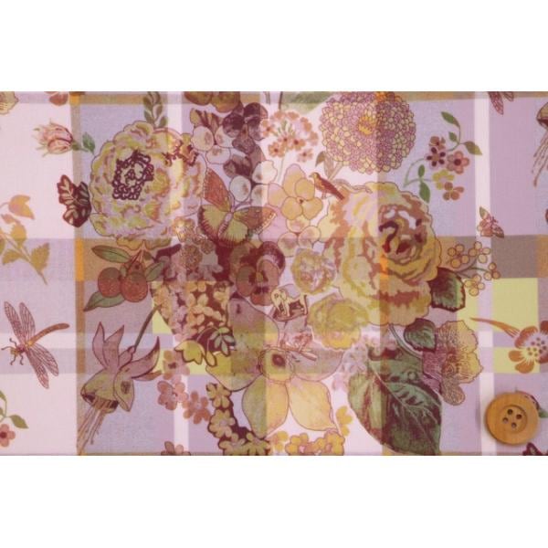 リバティ・ファブリックス タナローン（Childhood Collage チャイルドフッド・コラージュ）イエロー＆パープル／60cm【DC33555・YE】