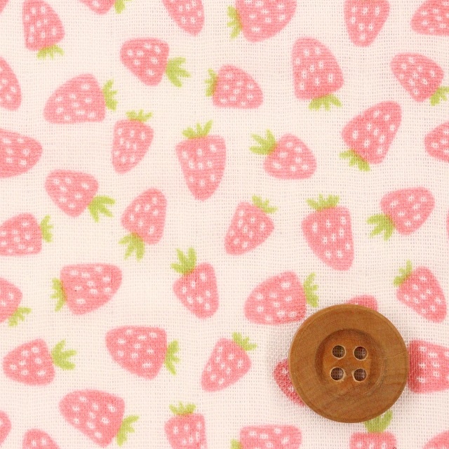 ベビーストロベリー／ピンク【ダブルガーゼ生地】