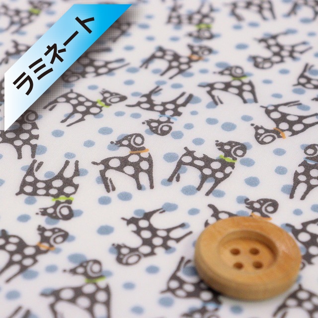 【サンドウオリジナルカラー】リバティ・ファブリックス タナローン【ラミネート加工】（Dalmatian dots ダルメシアン・ドッツ）パピーレイン【DC28830・J25C】