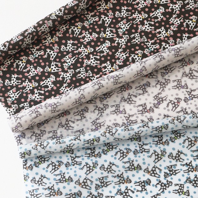 ◎リバティ・ファブリックスお試しセット◎【ラミネート加工】『Dalmatian dots』カットクロス3枚セット【サンドウオリジナルカラー】