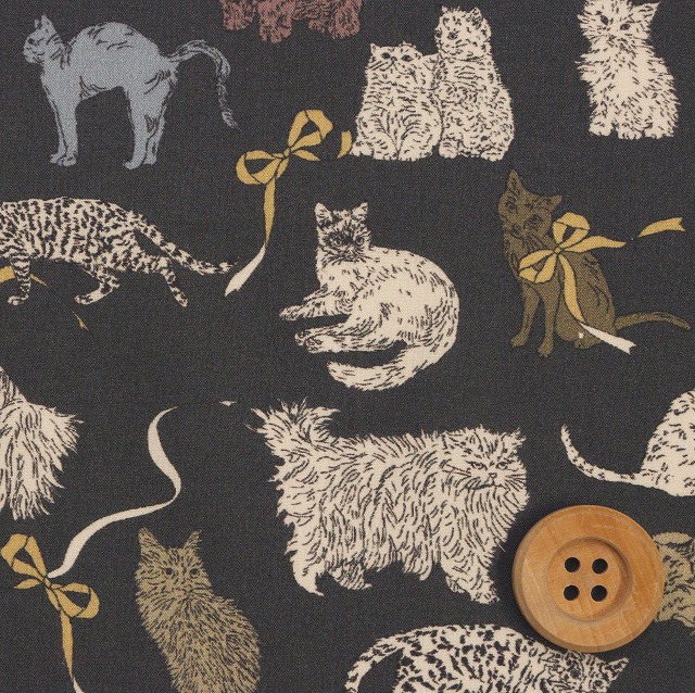 リバティ・ファブリックス タナローン（Koh & Eito コー・アンド・エイト）ブラック【25-363J75911・25DU】