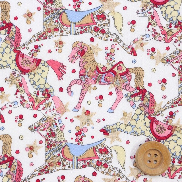 リバティ・ファブリックス タナローン（Celestial Pace セレスティアル・ペース）ピンク/ラメ【DC35395・J25A】