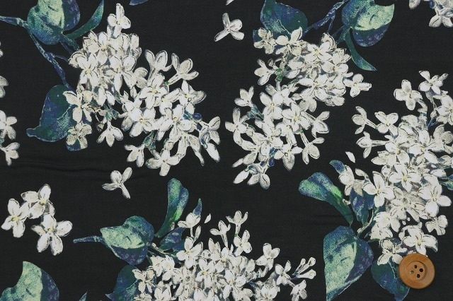 リバティ・ファブリックス タナローン（Archive Lilac アーカイブ・ライラック）2021定番/ブラック／80cm【15-3635189・UE】