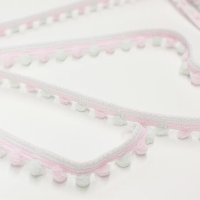 ジェラートカラー ポンポンテープ（ピンク&グリーン）【CMOC-16・PG】【50cm以上10cm単位】